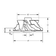 Крыльчатка турбокомпрессора MIT1034