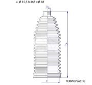 Пыльник рулевой рейки RDZ0622MG