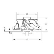 Крыльчатка турбокомпрессора MIT0464