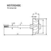 Вал турбокомпрессора MST0924