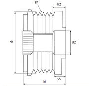 Шкив обгонный генератора APV2804