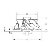 Крыльчатка турбокомпрессора MIT0567