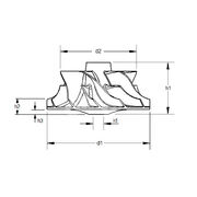 Крыльчатка турбокомпрессора MIT0156