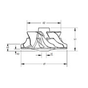 Крыльчатка турбокомпрессора MIT0993