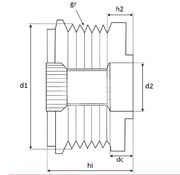 Шкив обгонный генератора APV8797