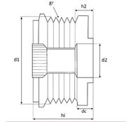 Шкив обгонный генератора APV3590