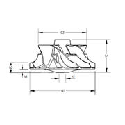 Крыльчатка турбокомпрессора MIT0096