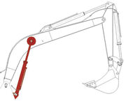 Гидроцилиндр стрелы HSC1020