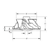 Крыльчатка турбокомпрессора MIT0036