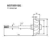 Вал турбокомпрессора MST0691